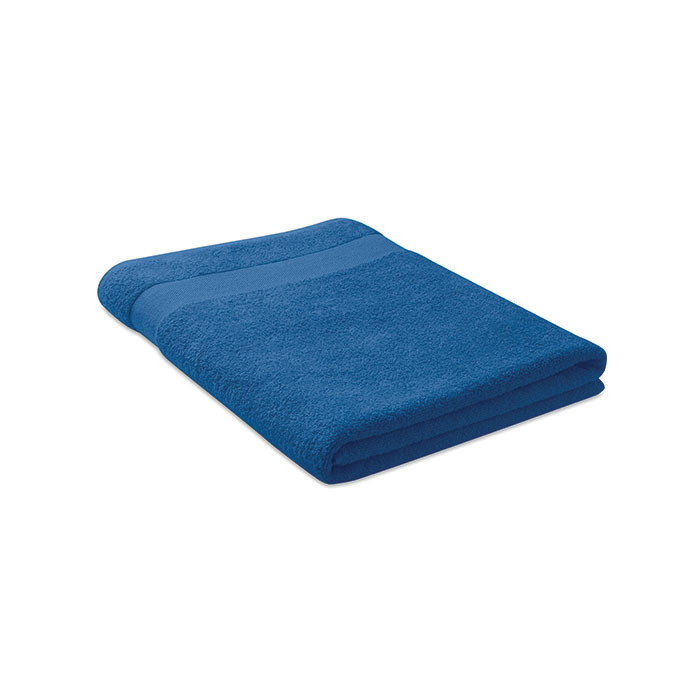 Serviette coton bio publicitaire 180x100cm MERRY Bleu royal
